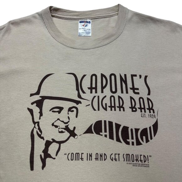 Y2K Al Capones Cigar Bar T-Shirt - Picture 3 of 4
